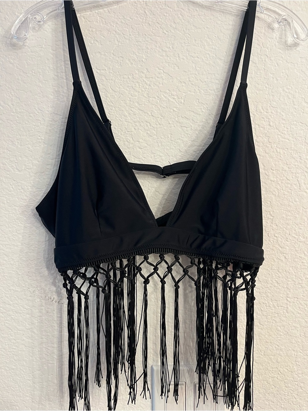 ULTIMATE BLACK FRINGE BIKINI TOP